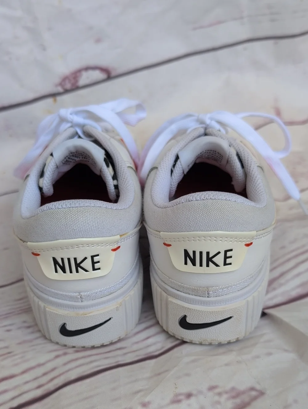 Nike Court Legacy Size 8 W/ Orange Swoosh